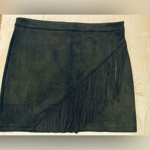 NWOT Crazy Train Mini Skirt with Fringe.